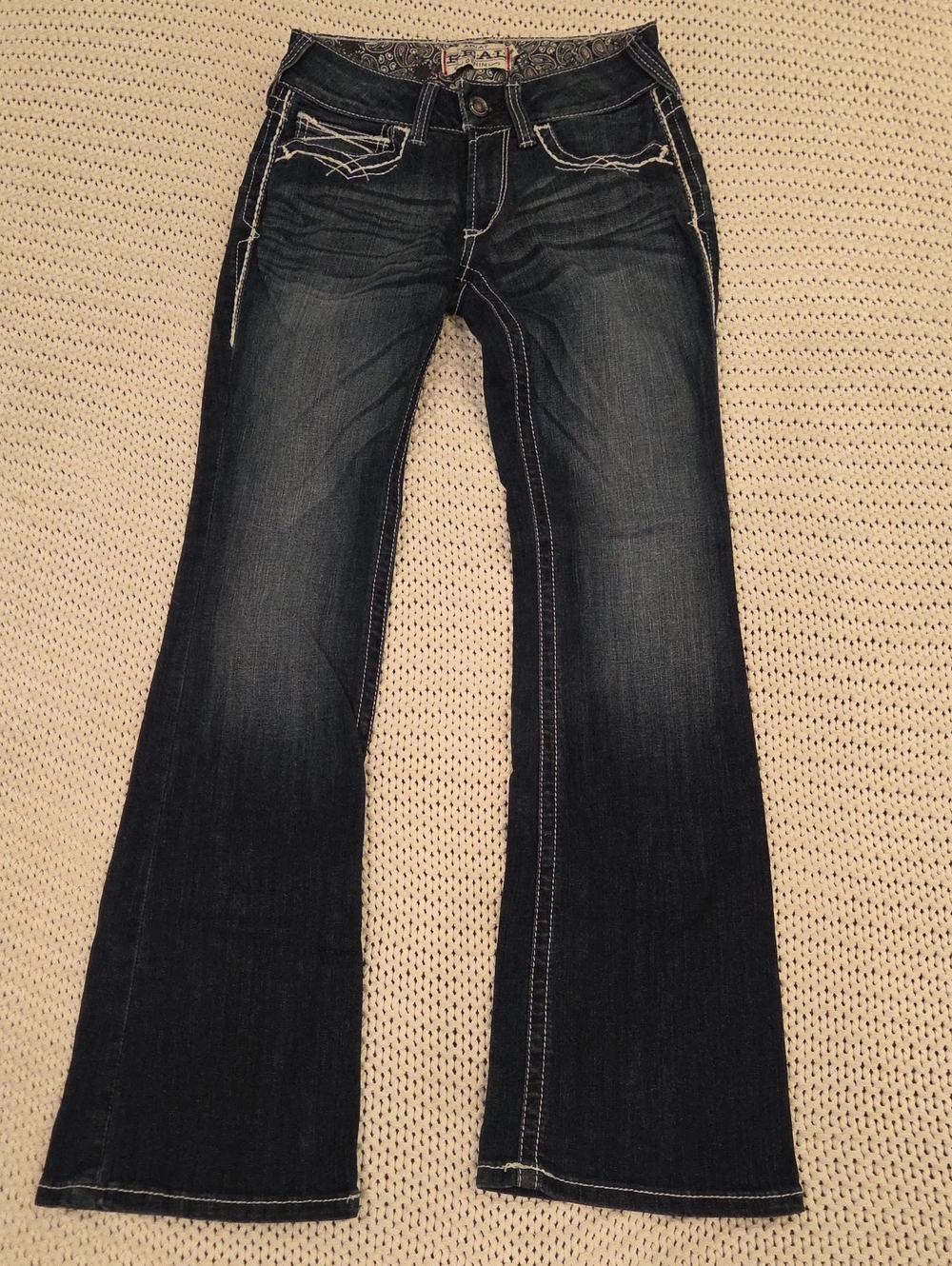 Ariat REAL 27 Regular Womens Dark Wash Bootcut Western Jeans